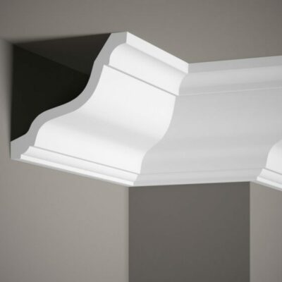 Ceiling cornices with a smooth profile